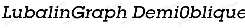 LubalinGraph Demi0blique字体转换
